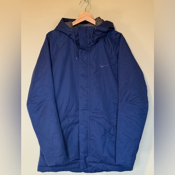 Nike Mens Storm Fit Hooded Zip Front Navy Blue Jacket, Size Large - Picture 1 of 7